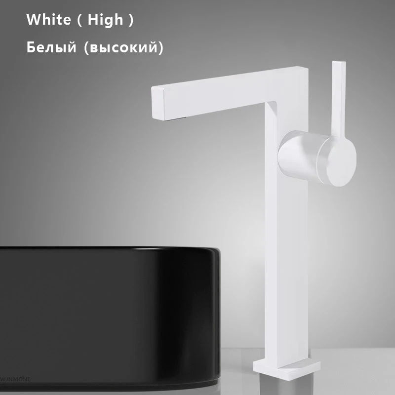 

Смеситель для раковины WJNMONE латунный черный керамический палубный