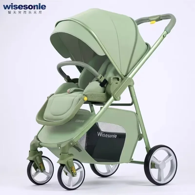 Детская коляска Wisesonle легкая складная для новорожденных может сидеть в обеих