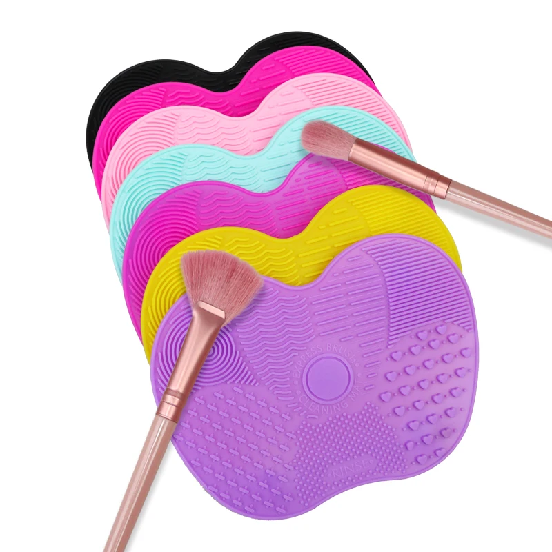 

Makeup Brush Cleaner Pad Newest Silicone Brush Cleaner Cosmetic Make Up Washing Brush Gel Cleaning Mat Foundation Scrubbe Board