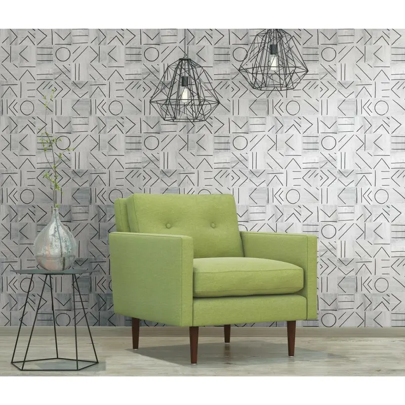 

Gray Down The Line Peel and Stick Wallpaper