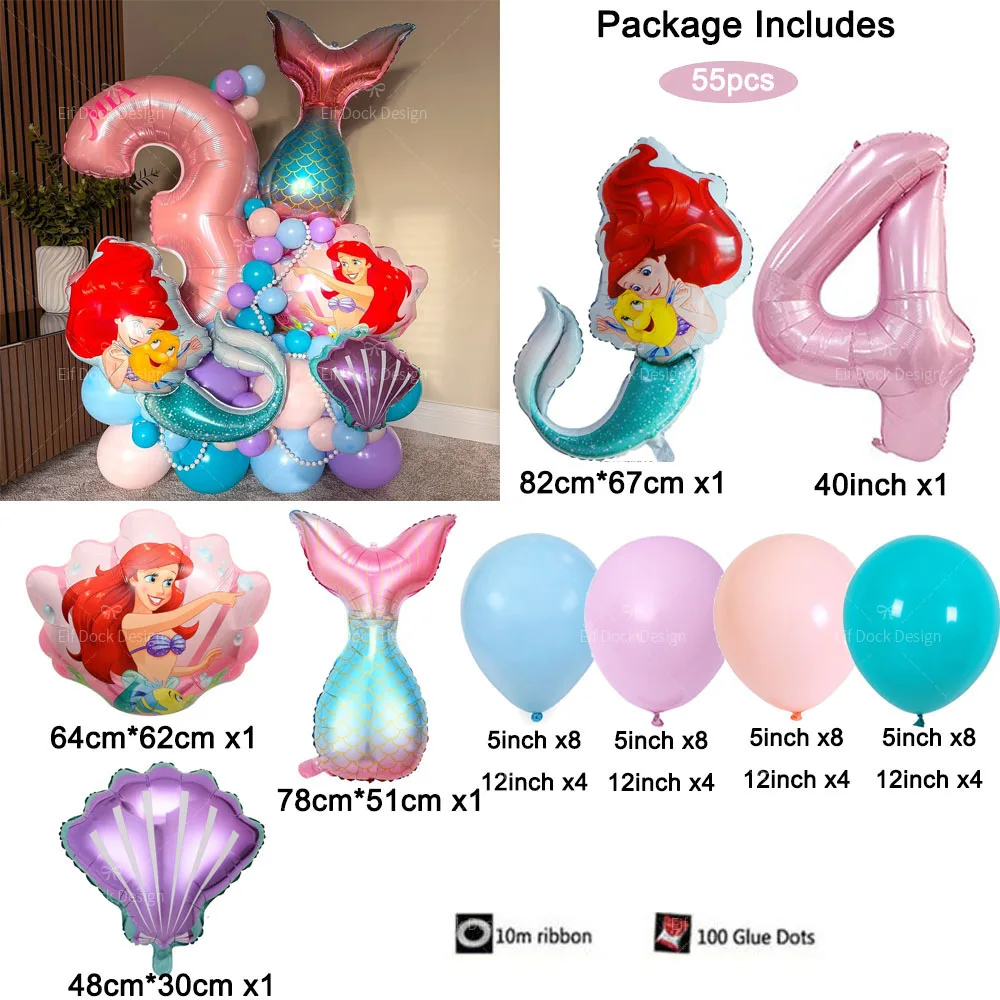 

Набор воздушных шаров "Русалочка" Potdemiel