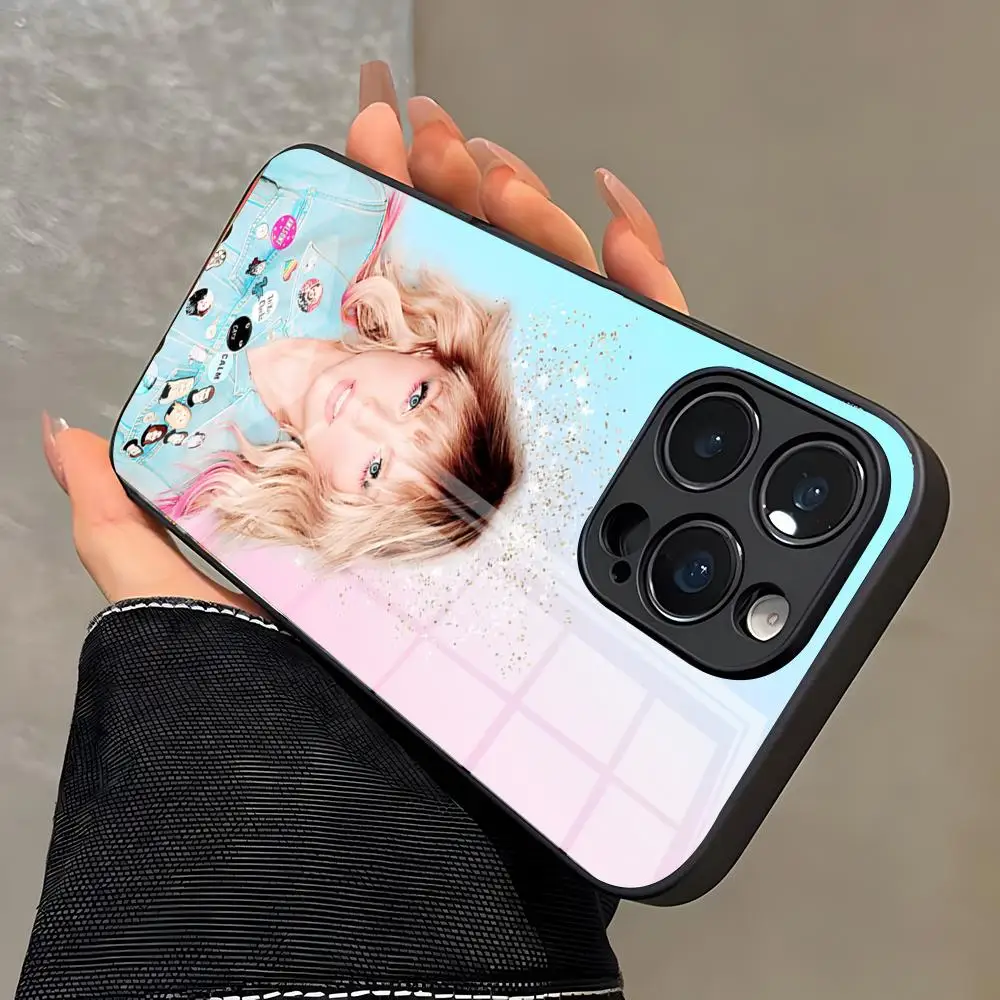 Фото Чехол для телефона T-Taylors Swifts для iPhone 17 Pro Max 16 15 14 Pro Max 13 11 X Xs Xr 8 7Plus, стеклянный чехол №4