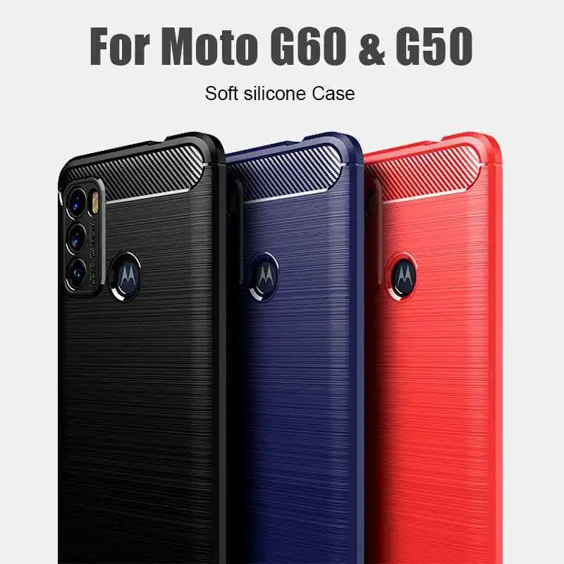 

Mokoemi Shockproof Soft Case For Motorola Moto G60 G50 Phone Case Cover