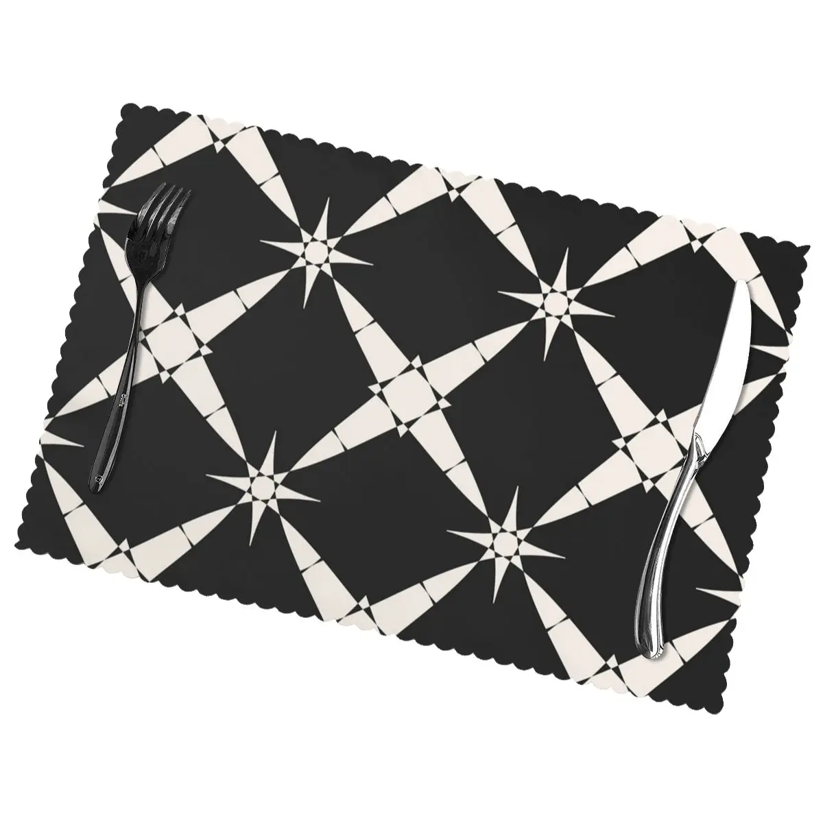 

Stars Arabian Arabesque Non-Slip Insulation Place Mats for Kitchen Dining Table Washable Placemats Coaster Cup Mat Set of 6