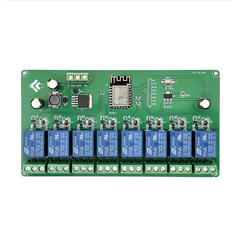 Беспроводной Wi-Fi релейный модуль ESP8266 8-канальная плата для разработки 5 В/7-28 В