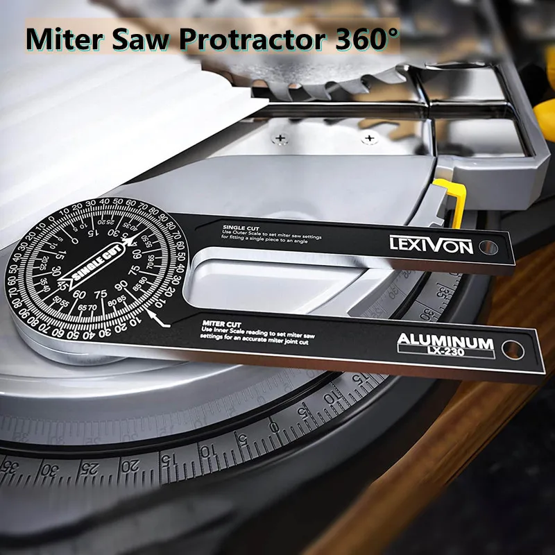 

Miter saw protractor 360 ° horizontal angle gauge carpenter's square positioning angle gauge with horizontal measuring beads