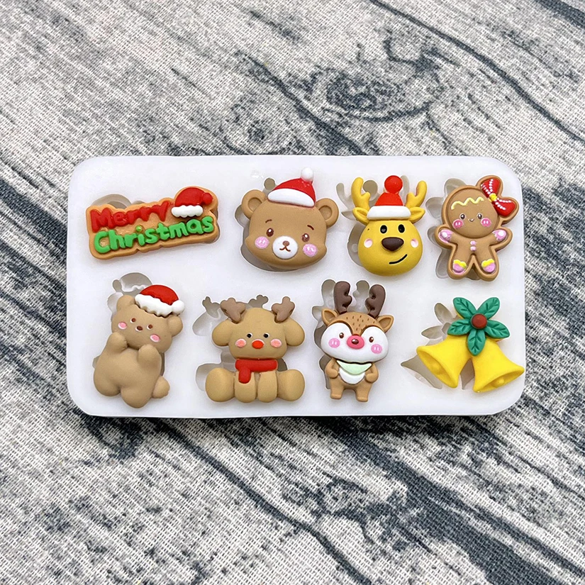 

Силиконовая форма для кексов Fengying в виде снеговика и Санта-Клауса