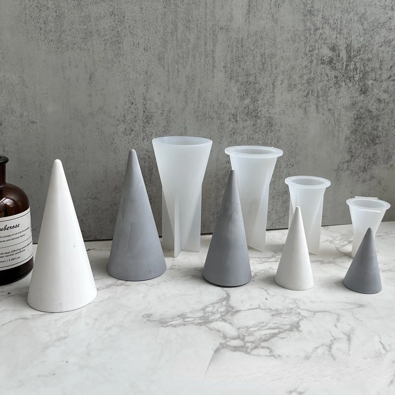 

Ring Holder Cone Resin Molds Pyramid Silicone Mold for Resin Casting DIY Jewelry Ring Display Stand Candle Making Tools Crafts