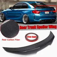 real real carbon fiber psm style car rear trunk spoiler wing lip for bmw f22 m235i f87 m2 2014 2018 2dr coupe rear wing spoiler