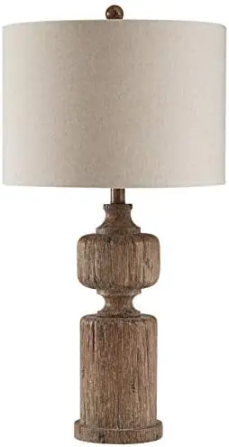 

Настольная лампа из искусственного дерева 28,75 дюйма и смолы, коричневая