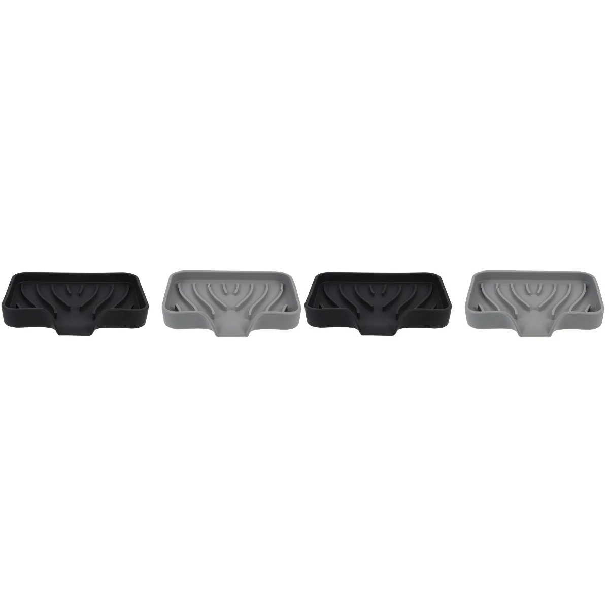 Soap Holder Box Tray Drain Silicone Dish Rack Container Kitchen Storage Draining Bathroom Function Spout Dishes Decorative Multi
