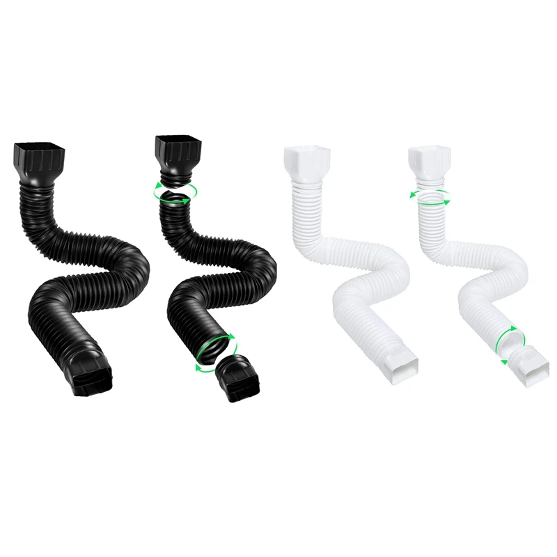 

2 упаковки 17-59 дюймов, гибкий удлинитель сливного носика, пластиковый переключатель с 2 разъемами (черный)