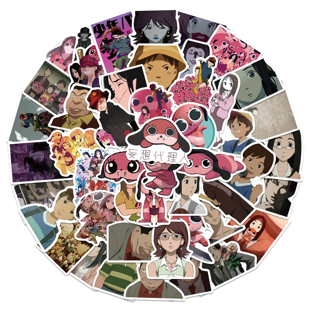 

50 Japanese Animation Delusional Agent Waterproof Graffiti Stickers Luggage Trolley Case Notebook Scooter Stickers
