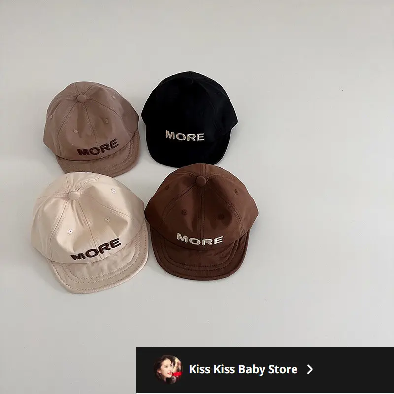 

Korea Letter Baby Peaked Caps 2023 Kids Baseball Caps Casual Soft Brim Hat Baby Fashion Outdoor Sunscreen Baseball Cap