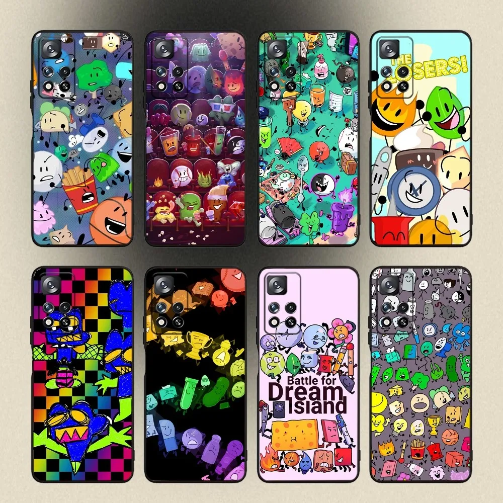 Game BFDI Battle For Dream Island Phone Case Samsung Galaxy A20 A21s A22 A31 A32 A52 A53 A72 73 A80 A91 Soft Black Cover