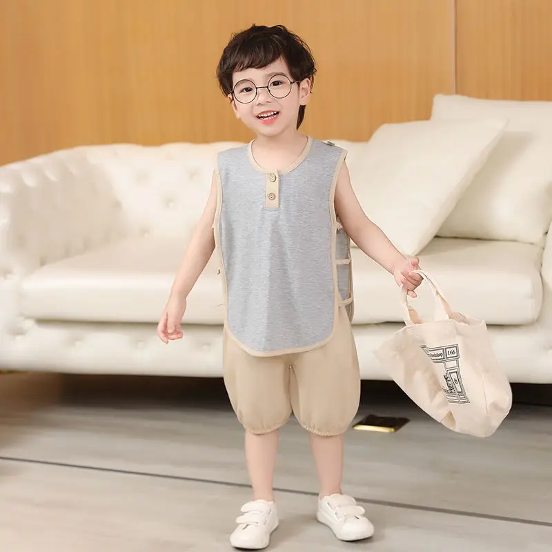 

[Pipa clothes bloomers] boy's suit baby vest suit summer baby summer clothes thin style handsome super cute