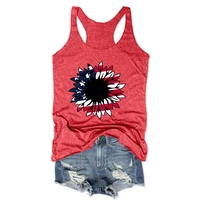 independence day tank tops american flag sun flower clothes 4th of july memorial day clothes red white blue black top m