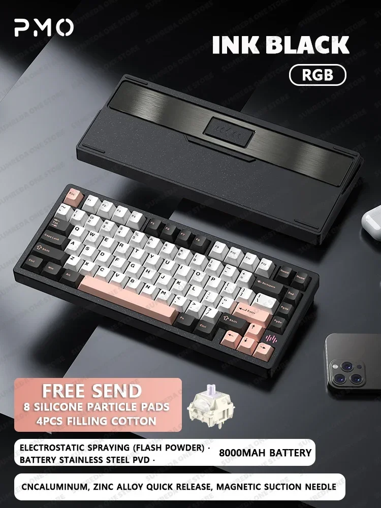 Механическая клавиатура PMO WAVE75 беспроводная трехрежимная прокладка