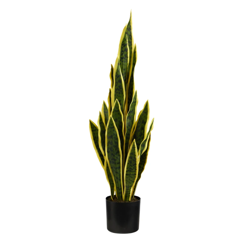

Пластиковое зеленое искусственное растение Sansevieria 30 дюймов