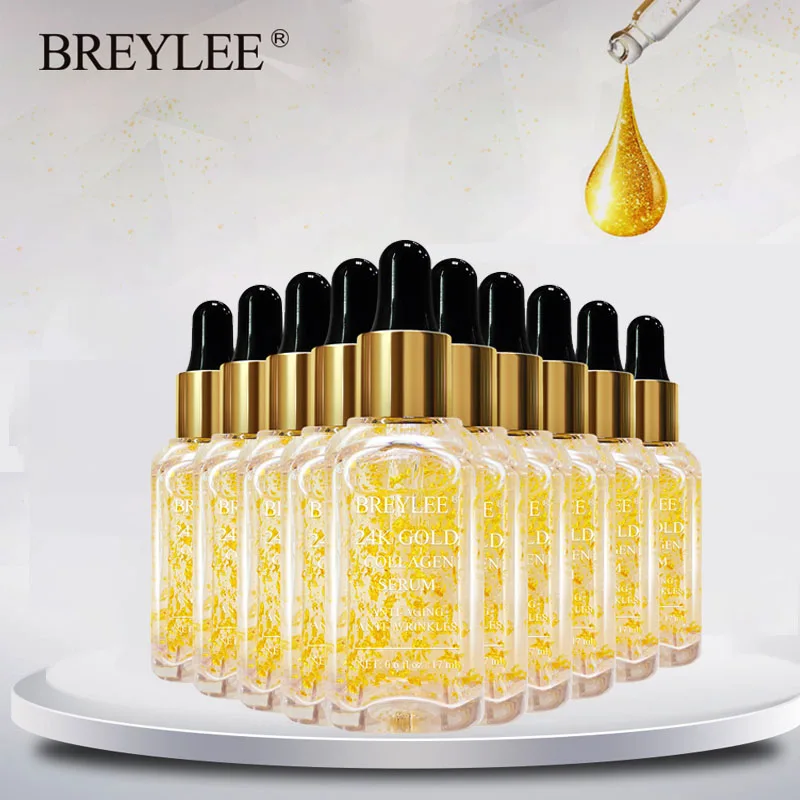 

Коллагеновая сыворотка BREYLEE с 24-каратным золотом помогает устранить появление морщин, мелких линий, помогая коже избавиться от усталости и старения кожи