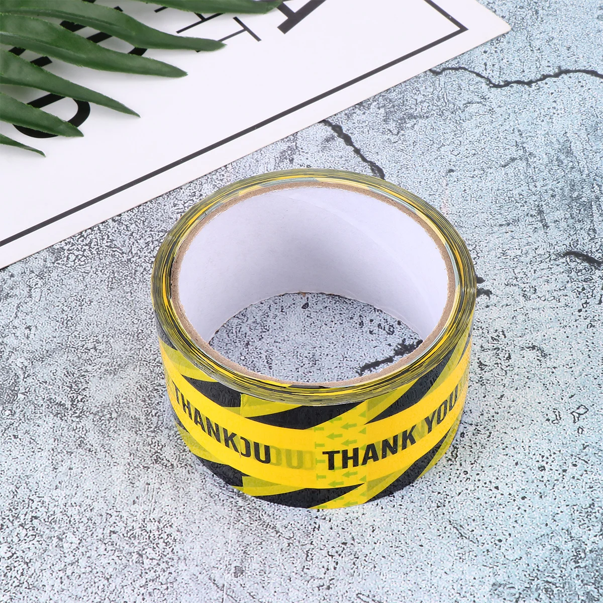 

1 Roll Thank You Safety Tape Safe Self Adhesive Sticker Warning Tape Masking Tape Safety Stripes Tape for Walls Floors Pipes