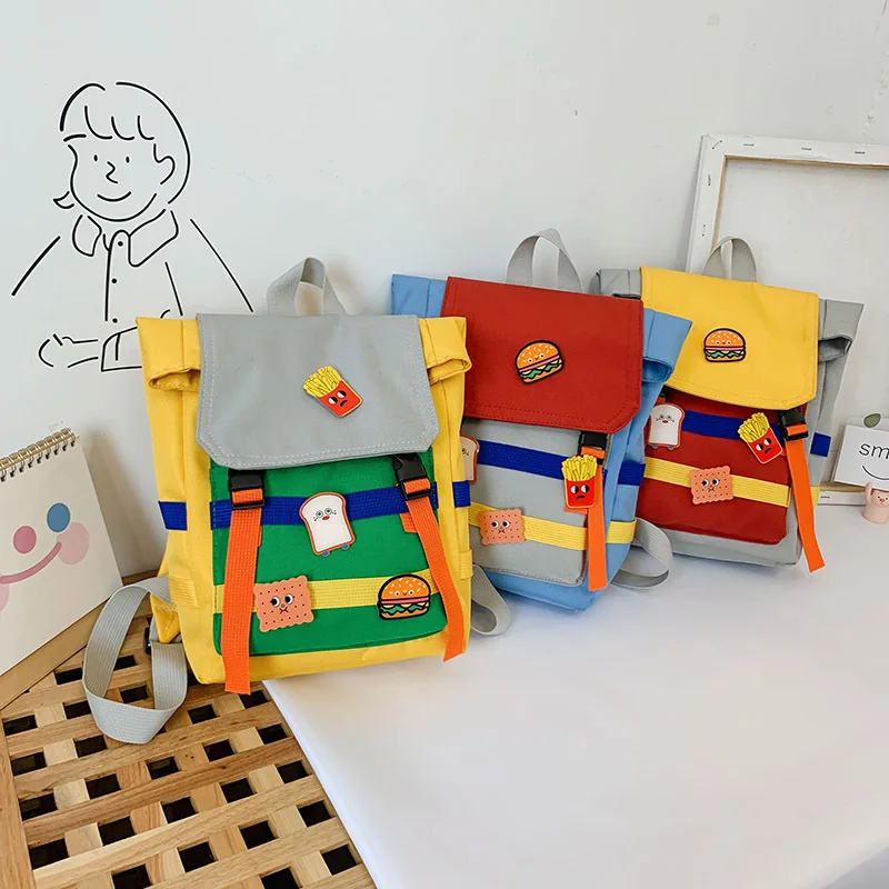 

2022 New Kindergarten Children's Schoolbag Baby Snack Backpack Mori Boy Girls Primary School Students Cute Hit Color Backpack