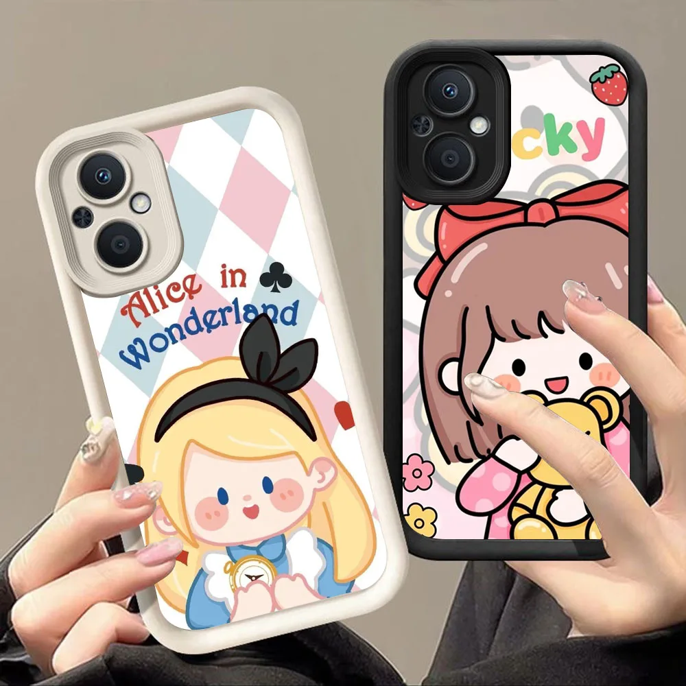 MK-14 Чехол Sweet Girl для Realme Narzo 20 20A 30 30A 50 50A 50I 70X N53 N55 N63 N65 Prime Противоударный