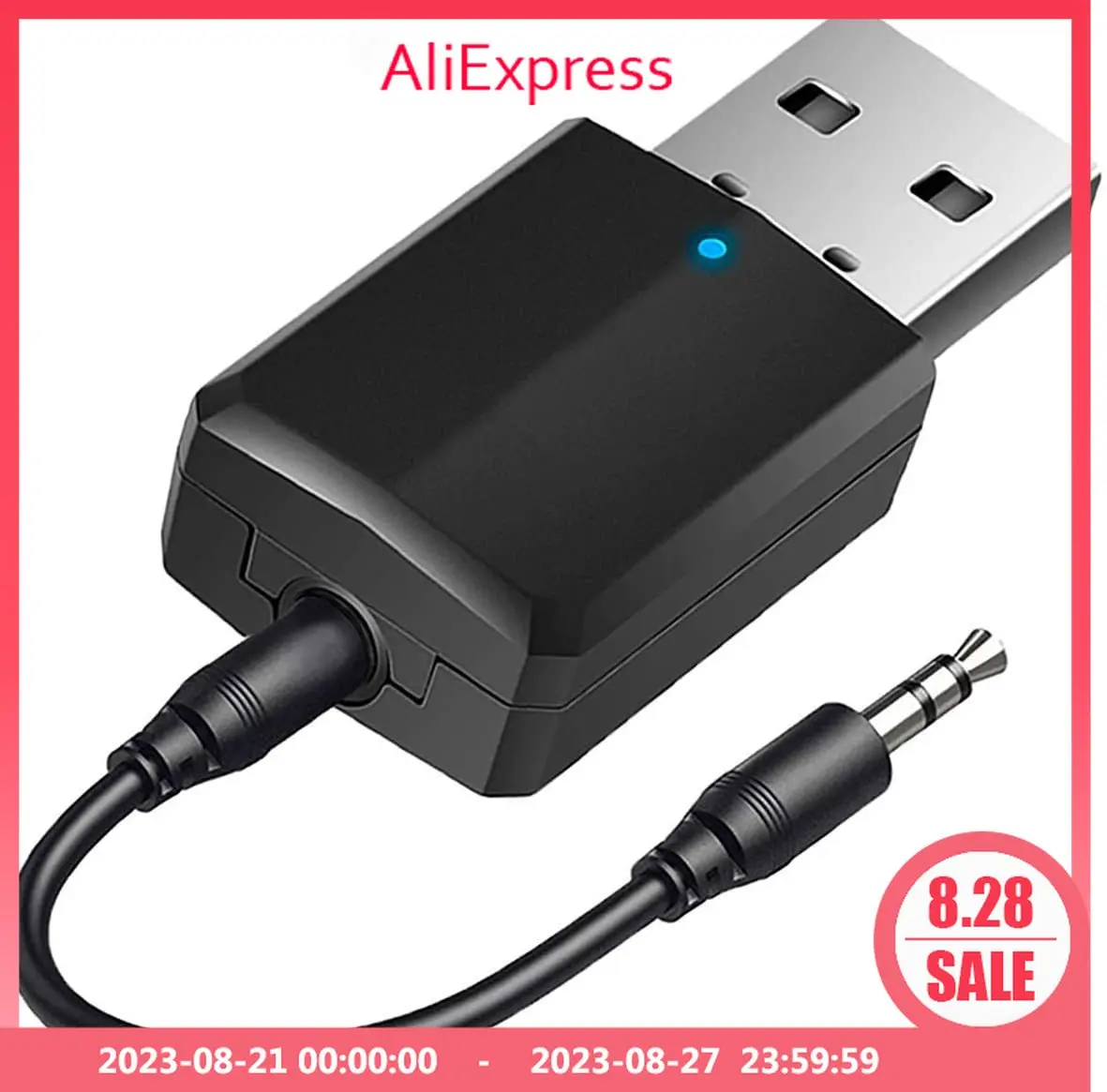 

Bluetooth 5,0 беспроводной адаптер 2 в 1, 3,5 мм, Aux