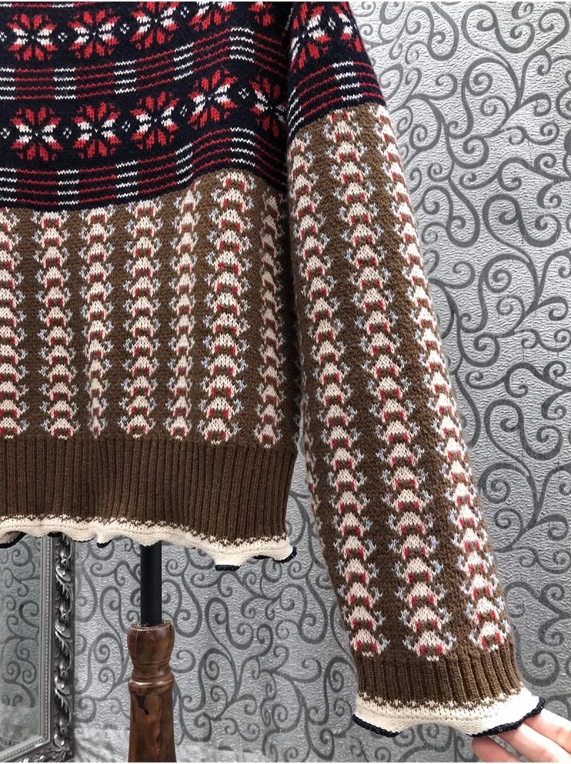 Женский трикотажный свитер с длинным рукавом повседневный мягкий шерстяной