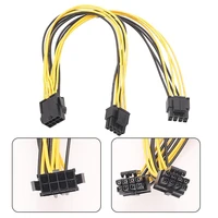 10cm 8 pin to dual pcie 2x 8 pin splitter power cable for graphics card cpu 8p femalecpu 8p 44 male connection cable