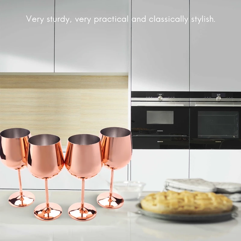 Набор бокалов для вина из 4 нержавеющей стали чашки вечеринок качество домашней