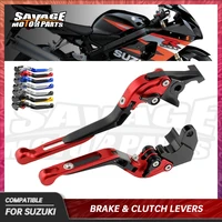 folding brake clutch levers for suzuki gsxr600 gsxr750 2004 2005 motorcycle parts handle bar extendable adjustable gsx r 600 750