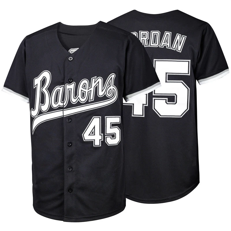 Bg Baseball Jersey Birmingham Barons 45 Jerseys  Sports Outdoor Hip Hop Sewing Embroidery Black White Grey High-quality 2023 New