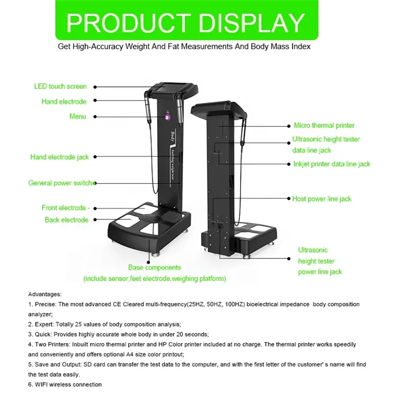 Профессиональный анализатор жира для тела здоровья GS6.5C оборудование анализа