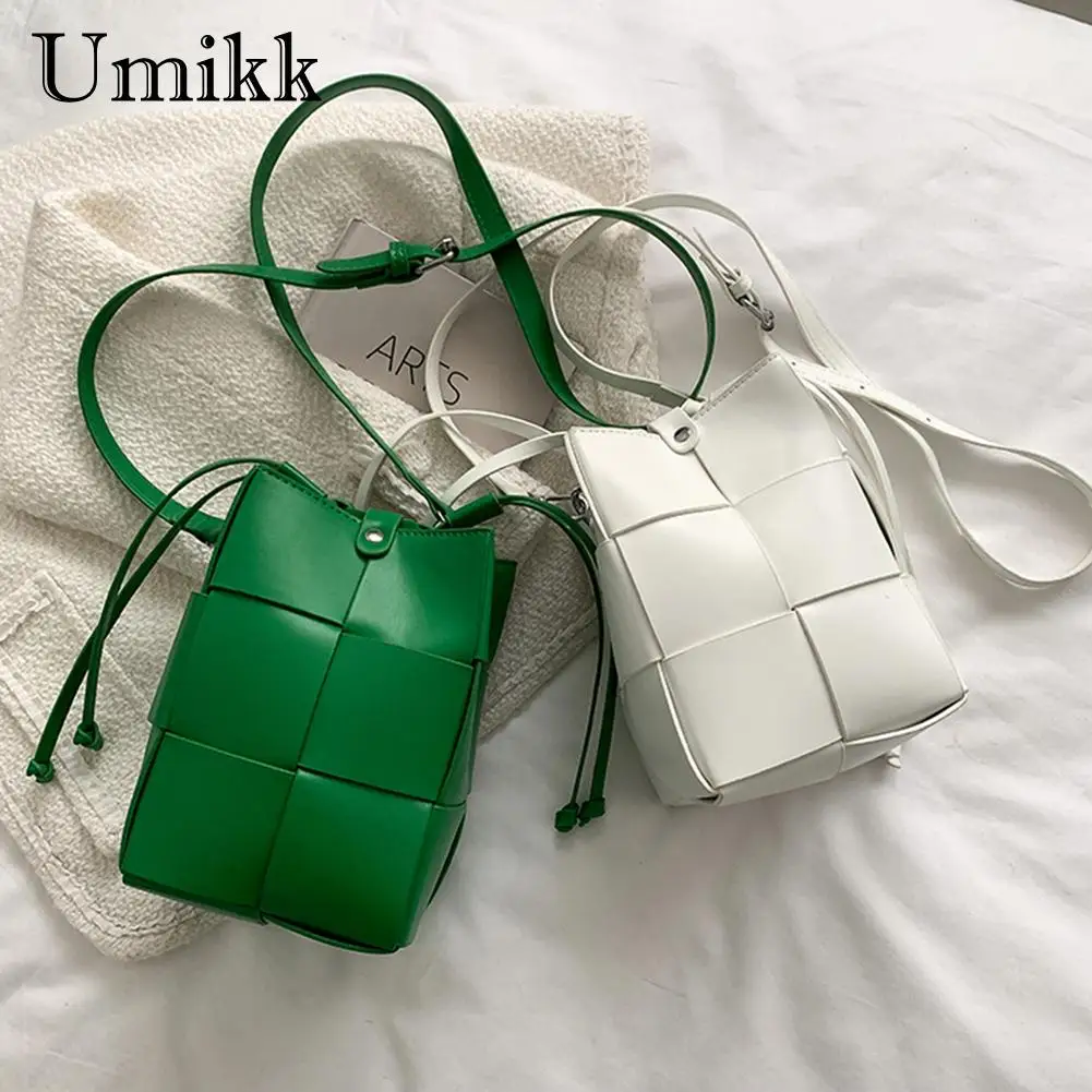 

Модная кожаная плетеная Сумка через плечо, кошелек для женщин, однотонная сумка на плечо для женщин, модное украшение