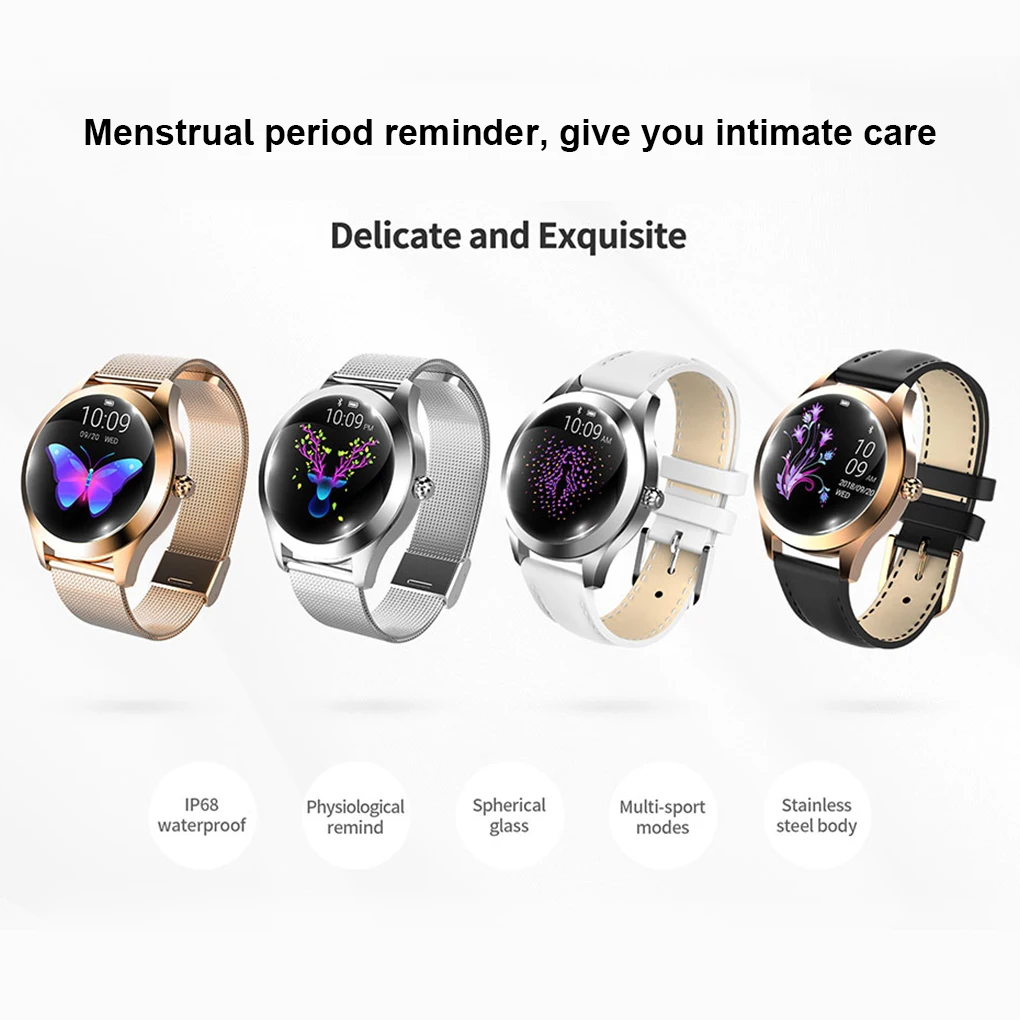 

Brand New KW10 Smart Watch Women IP68 Waterproof Heart Rate Monitoring Bluetooth For Android IOS Fitness Bracelet Smartwatch