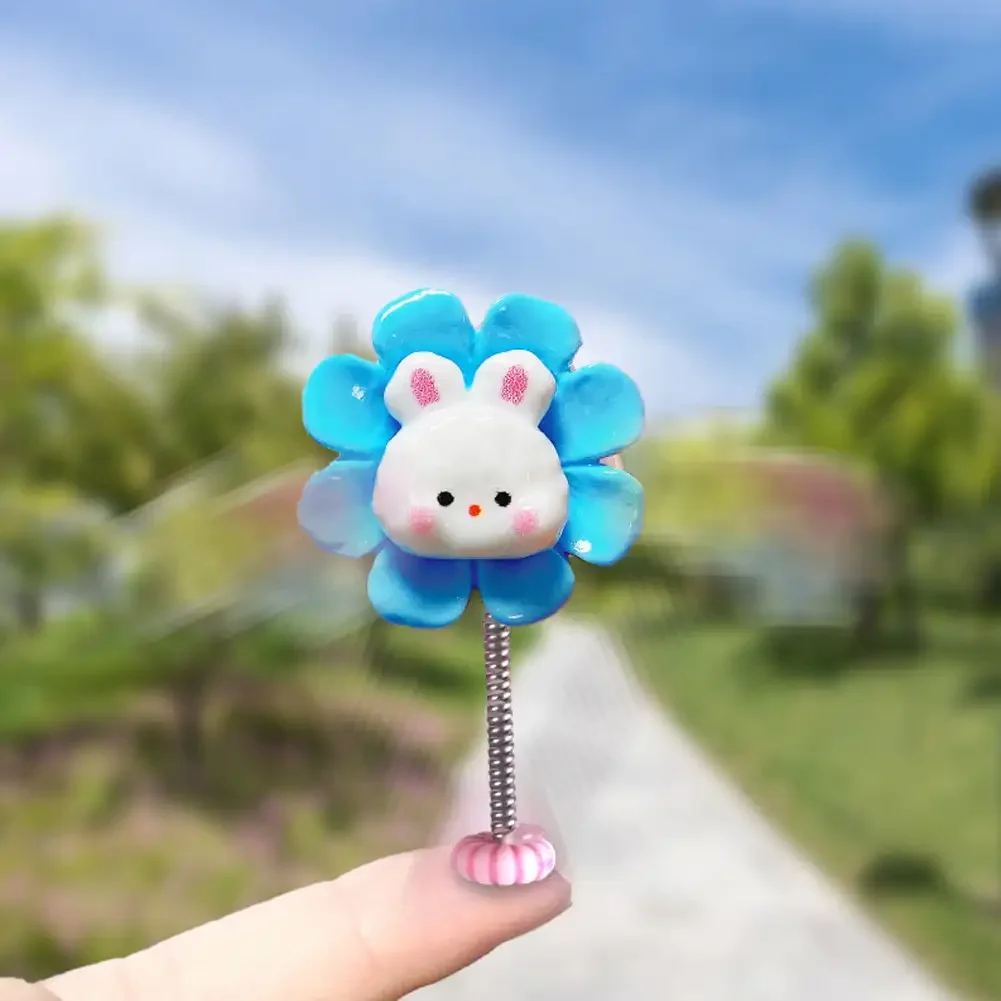 Мультяшный интерьер автомобиля трясущаяся голова цветочный орнамент украшение