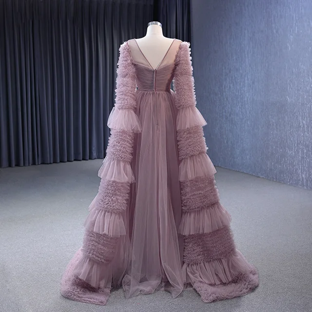 Classic Evening Dresses Organza A-line Sweetheart Formal dresses Pleat Tiered RSM222125 فياتين سهرة فاخره 2