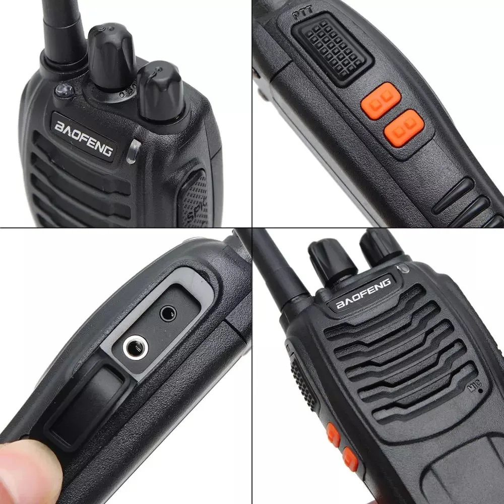 2PCS/Lot BAOFENG BF-88A 16 Channel Rechargeable Walkie Talkie (Upgrade Version BF-888S) Two Way Radio VOX LED Flashlight