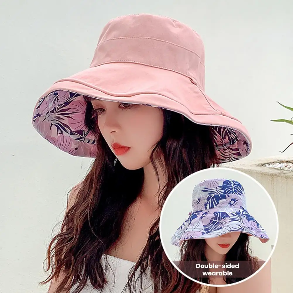 

Women Sun Hat Lightweight Reversible Women's Sun Hat Wide Brim Foldable Uv Protection Ideal for Camping Beach Activities Camping
