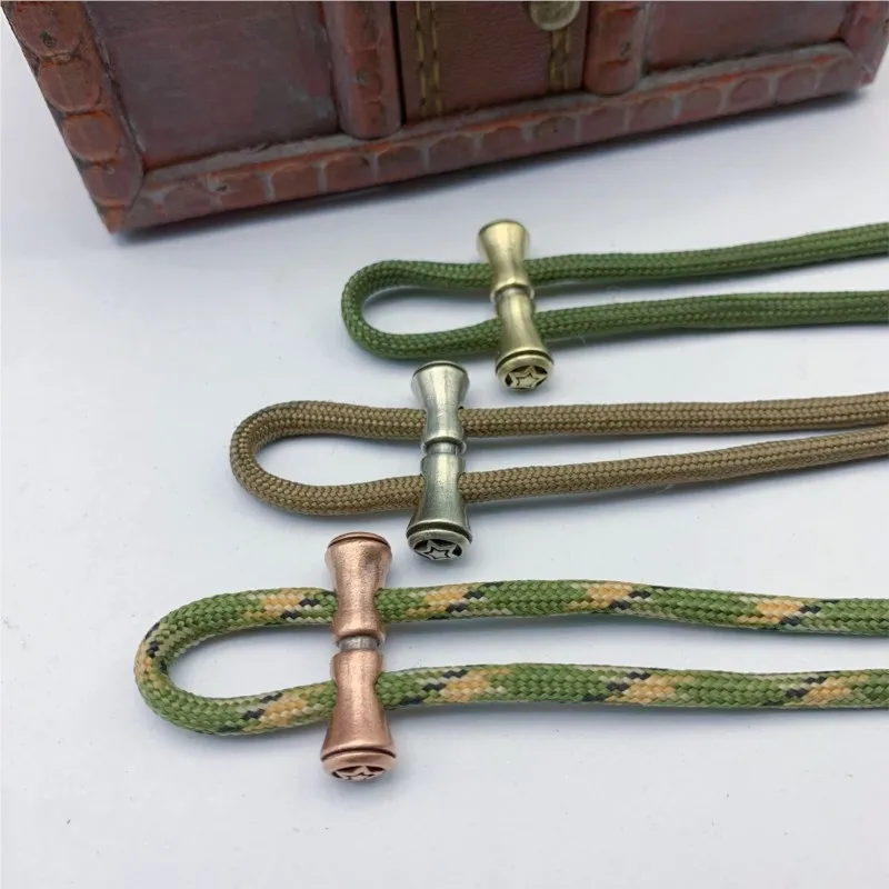 XM-funny Closure braided string knot end stick brass DIY umbrella rope accessory EDC tool accessory knife pendant
