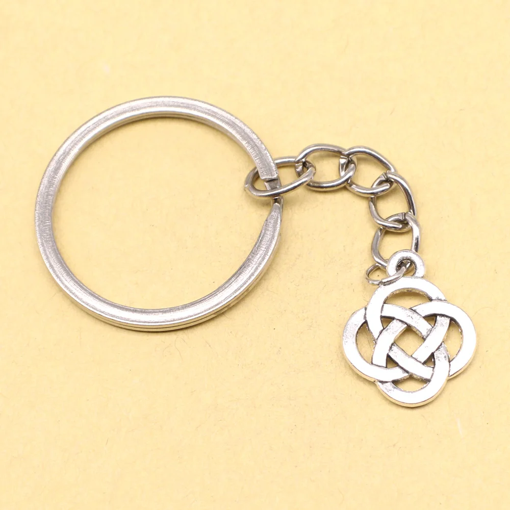 

1 шт., кольцо для ключей с китайским узелком, 28 х35 мм