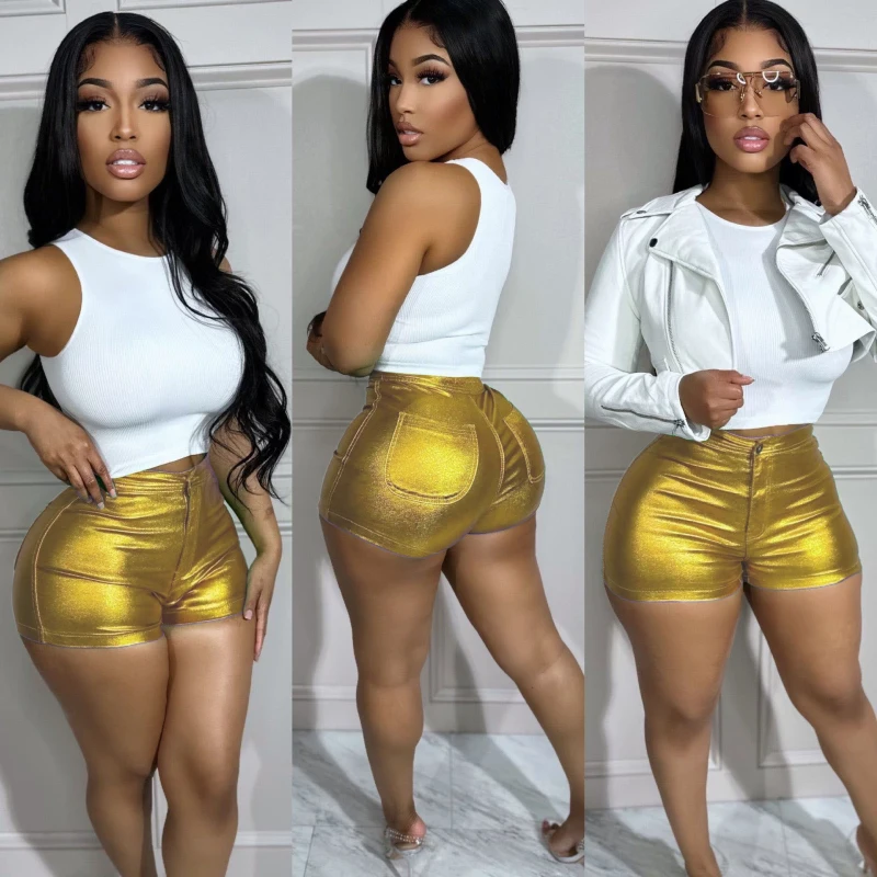 Sexy Candy Color Women Summer Shorts Streetwear