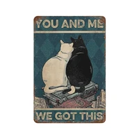 dreacoss retro metal tin sign%ef%bc%8cnovelty poster%ef%bc%8ciron painting%ef%bc%8cyou and me we got this vintage tin sign loving couple tin sign book