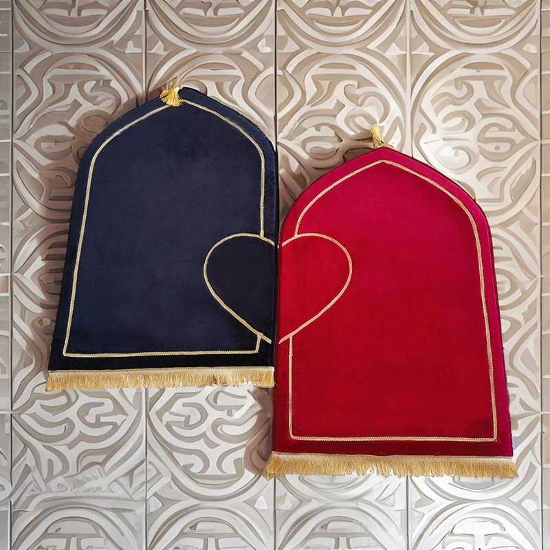 2 шт. вышитые молитвенные коврики для пар толстый пенопластовый исламский