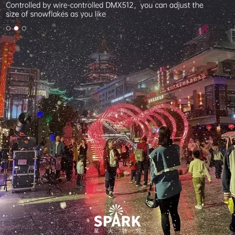 SP 90-градусная движущаяся головка 3000 Вт DMX на колесах большая машина для снежной