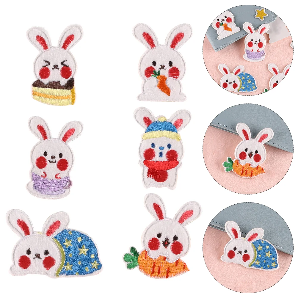 

6pcs Rabbit Shape Clothes DIY Materials Adorable Bunny Garment for Clothes