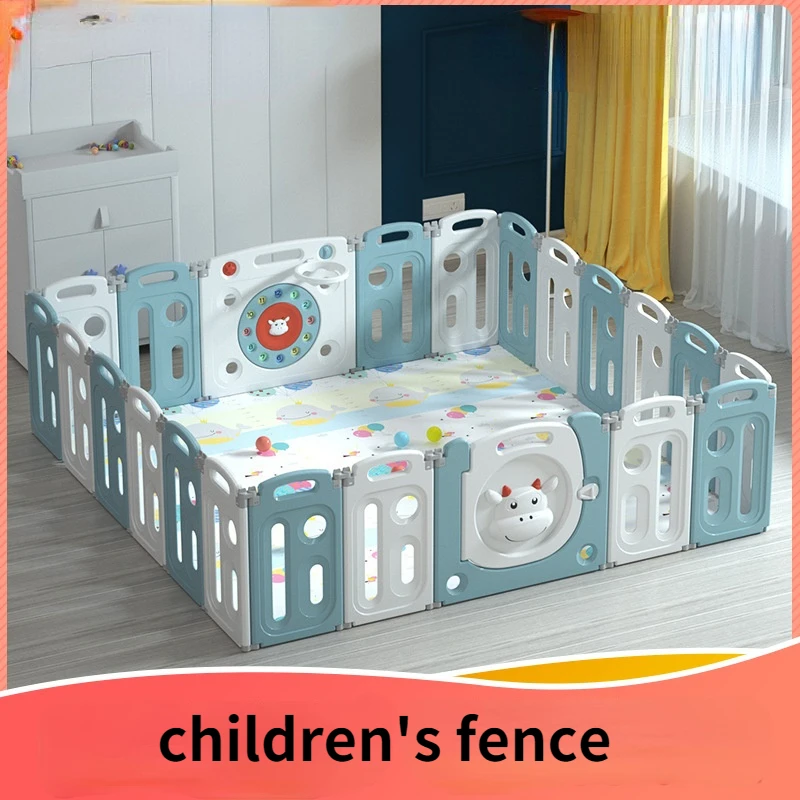 Sky Blue Fence Kids Game Cartoon Fence Baby Protective Fence Infant Crawling Mat Fence Toddler Fence Fence Wholesale No Mat