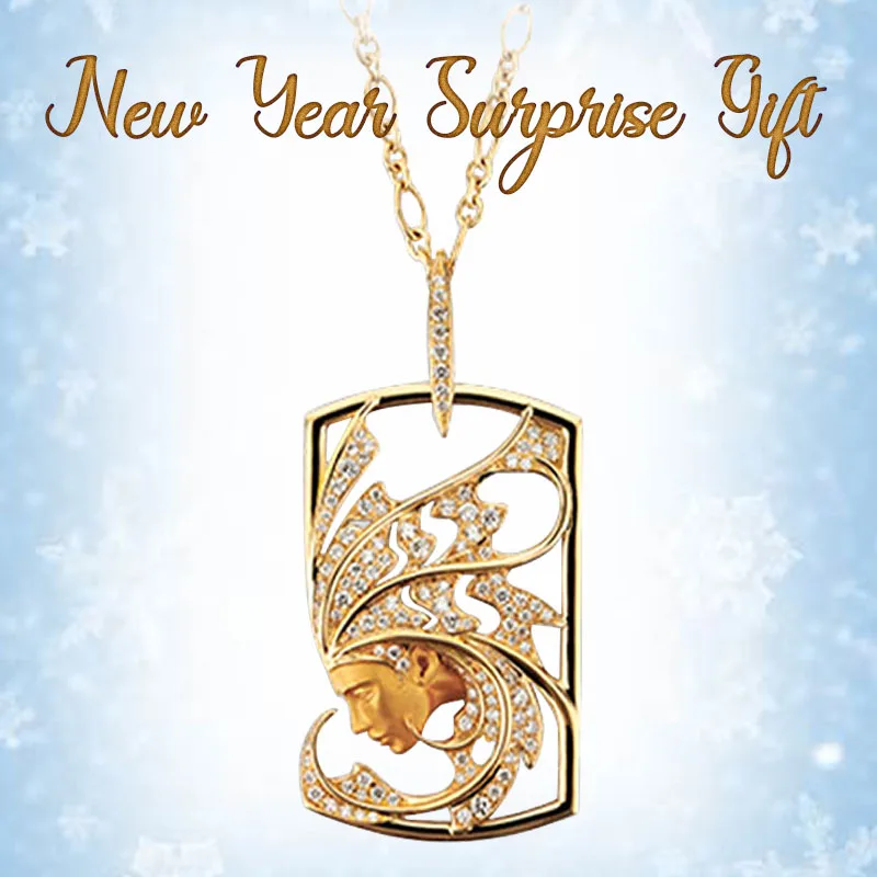 

New Tribal Leader Necklace Korean Fashion Boutique Men's Hip Hop Gold Shiny Party Pendant for Boyfriend Memorial Gift Wholesale
