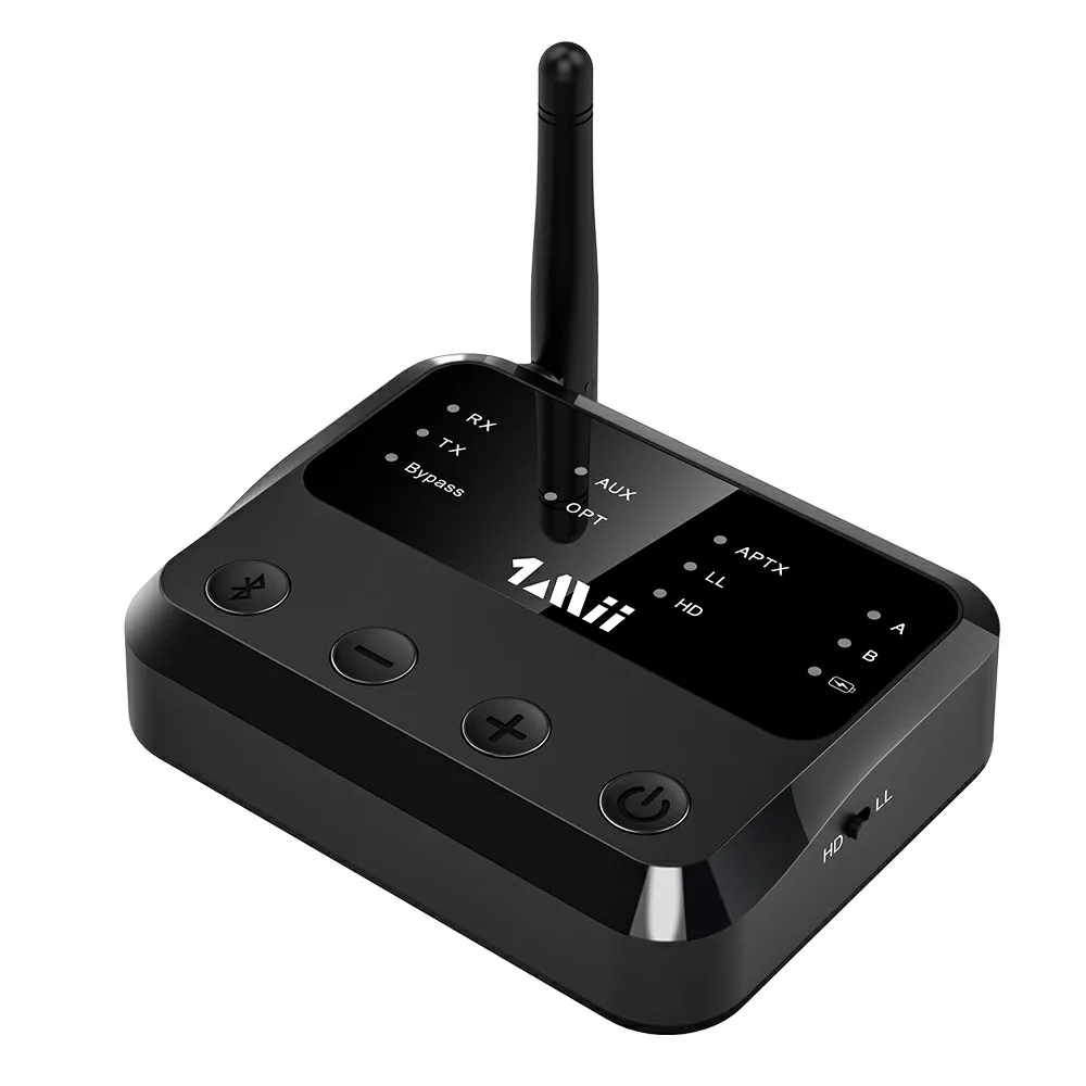 [Upgraded] 1Mii Bluetooth 5.0 Transmitter Receiver for TV/BT Headphones, Wireless Bluetooth Receiver for Home Stereo/Speakers